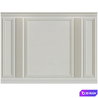 Decorative plaster with molding #029 3D Model Vray, Corona
