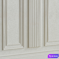 Decorative plaster with molding #029 3D Model Vray, Corona
