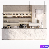 Cafe Light 3D Model Vray, Corona