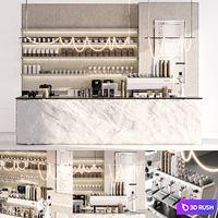 Cafe Light 3D Model Vray, Corona