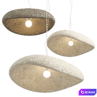 Japanese Style Wabi Sabi Chandelier 3D Model Corona