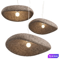 Japanese Style Wabi Sabi Chandelier 3D Model Corona