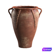 Artisan Clay Vessels (Restoration Hardware) 3D Model Vray, Corona