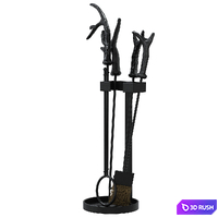 Pottery Barn Antler Fireplace Tool Set 3D Model Corona