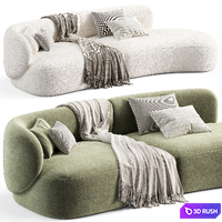 Sweet chaise longue sofa by Gradodesign 3D Model Corona