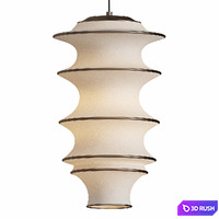 Japanese Design Wabi-sabi Fabric Pendant Lights 3D Model Vray, Corona