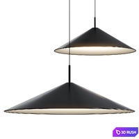 New Works Brolly Pendant Lamps 3D Model Vray, Corona