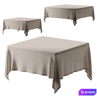 Tablecloth for a square table 3D Model Corona
