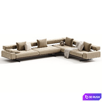 WING sofa by Flexform 3D Model Corona