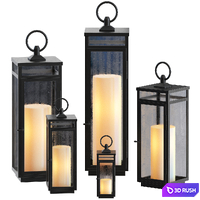 Floor Lanterns 3D Model Vray, Corona