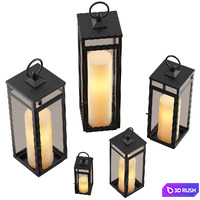 Floor Lanterns 3D Model Vray, Corona