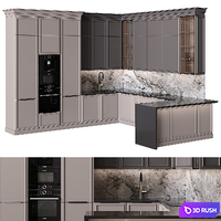 Kitchen in neoclassical style 77 3D Model Corona