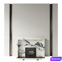 Fireplace with marble portal SIII3 3D Model Corona