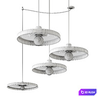 Disk hanging pendant lamp by tossB 3D Model Vray, Corona