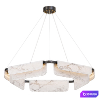 Ring chandeliers and lamps SENORA 3D Model Corona