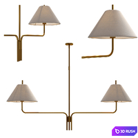 Monroe Linear Chandelier 3D Model Corona