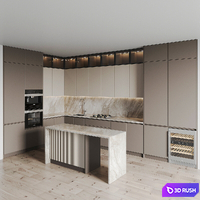 Kitchen 0260 3D Model Vray, Corona