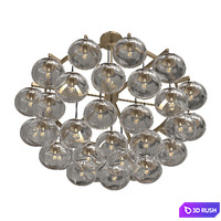 Restoration Hardware Cabrette Clear Glass Round Chandelier 3D Model Corona