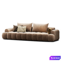 Italian Minimalist Casual Sofa 3D Model Vray, Corona