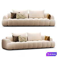 Italian Minimalist Casual Sofa 3D Model Vray, Corona