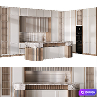 Kitchen in neoclassical style 83 3D Model Corona