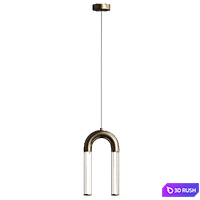 Aromas del Campo Iman Linear Pendant Lamp 3D Model Vray, Corona