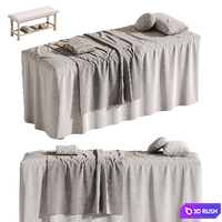 Spa Massage Table 04 3D Model Corona