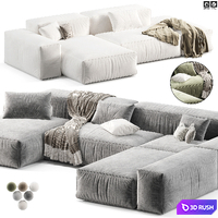 Boca Navi Modular Sofa 3D Model Vray, Corona