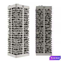 Huum Steel electric heater 9.0 3D Model Vray