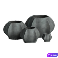 Arket Plant Pots 3D Model Corona