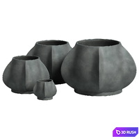 Arket Plant Pots 3D Model Corona