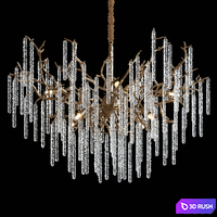 Pendant lamp Chandelier LARSINGE CH by Lampatron 3D Model Corona
