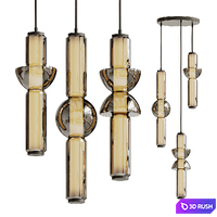 Pendant lamp Prank Italux Bruni 3D Model Corona