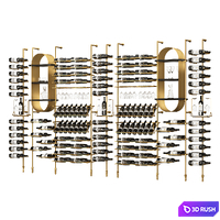 Wine Wall Assemblies 3D Model Vray, Corona