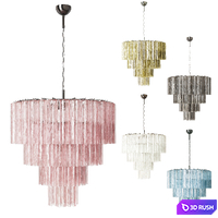 Chandelier Tube 78 Yellow Correct Form 3D Model Corona