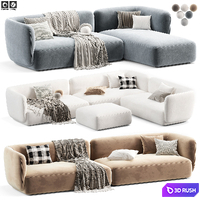 Corner Sofa Blossom by Novamobili 3D Model Vray, Corona