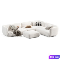 Corner Sofa Blossom by Novamobili 3D Model Vray, Corona