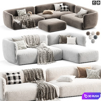 Corner Sofa Blossom by Novamobili 3D Model Vray, Corona
