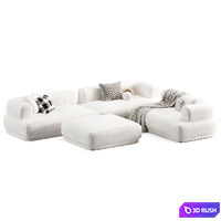 BUMPER Sectional Sofa 3D Model Vray, Corona