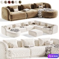 Miley 6 seater corner Sofa By Naduvi 3D Model Corona