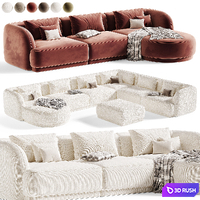 Miley 6 seater corner Sofa By Naduvi 3D Model Corona