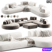 Corner Sofa Isla by Ditre Italia 3D Model Vray, Corona