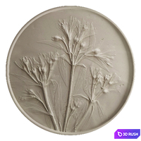 Botanical bas-relief 3D Model Corona