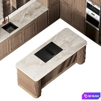 Neoclassic kitchen 17 3D Model Vray, Corona