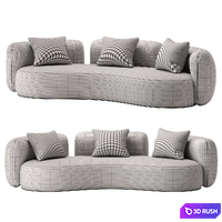 Secolo Tateyama XL Sofa Fabric Sofa 3D Model Corona