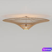 Kairo Rattan Chandelier 3D Model Corona
