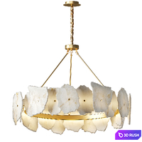 Modern Round Marble Chandelier 3D Model Vray, Corona