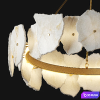 Modern Round Marble Chandelier 3D Model Vray, Corona