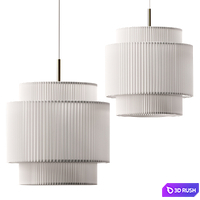 Mid Century Iron LED Pendant Light 3D Model Corona