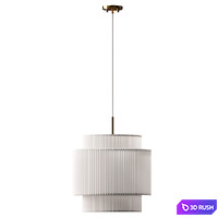 Mid Century Iron LED Pendant Light 3D Model Corona
